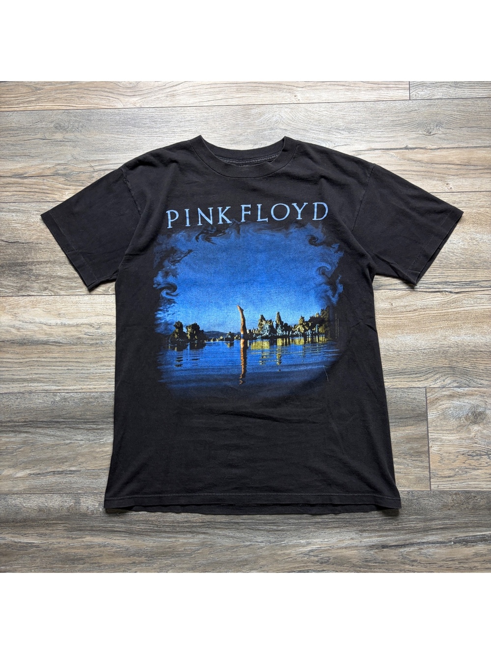 Vintage Pink Floyd Wish You Were Here Black Graphic T-Shirt Size L